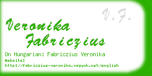 veronika fabriczius business card